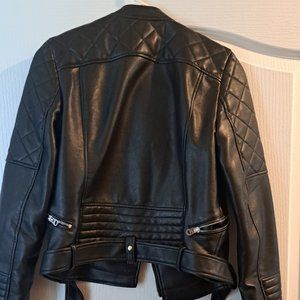 Zara TRF collection leather jacket